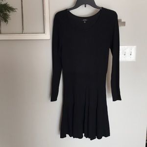 Apt 9 Knit Tiered Sweater Dress- Black